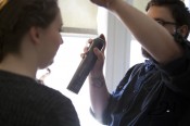 Slideshow Image - Finishing touches on the hair!